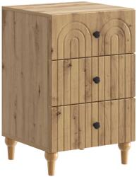 vidaXL Noptiera cu 3 sertare, stejar artizanal, 43 x 41 x 66, 5 cm, vidaXL (894104)