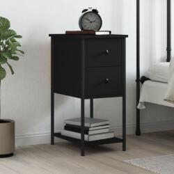 vidaXL Noptiera, negru, 32x42x70 cm, lemn compozit GartenMobel Dekor (826093)