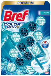 Bref Color Aktiv wc tisztító Ocean, 3x50g