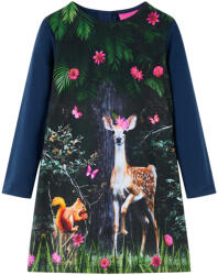 vidaXL Rochie pentru copii cu maneci lungi, bleumarin, 116 GartenMobel Dekor (14834)