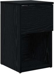 vidaXL Dulap de pat Stejar Negru 29 x 31, 5 x 49 cm Lemn prelucrat GartenMobel Dekor (8001099)