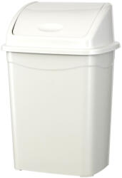 PLANET Billenőfedeles szemetes kuka, műanyag, luxury fehér, 26 L - diamanteclean