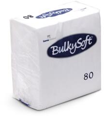 Bulky Soft szalvéta fehér, 3 rétegű, 33x33 cm, 80 lap, 1/4 hajtott, 20 csomag/karton
