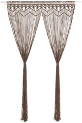 vidaXL Perdea macrame, gri taupe, 140 x 240 cm, bumbac GartenMobel Dekor (323982)