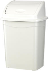 PLANET Billenőfedeles szemetes kuka, műanyag, luxury fehér, 16 L - diamanteclean