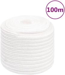 vidaXL Franghie de barca, alb complet, 18 mm, 100 m, polipropilena GartenMobel Dekor (152578)