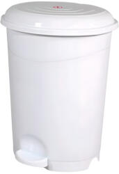 PLANET Pedálos szemetes kuka, műanyag, LUXURY fehér, kivehető kosárral, 50L NO5 - diamanteclean