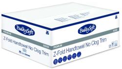  BulkySoft Premium Z ''No Clog'' extra gyorsan oldódó hajtogatott kéztörlő, 2 rétegű, hófehér, 20, 5x24 cm, 150 lap, 100% cellulóz