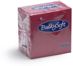 Bulky Soft szalvéta bordó, 2 rétegű, 33x33 cm, 100 lap, 1/4 hajtott, 20 csomag/karton