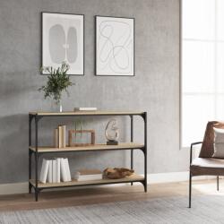vidaXL Raft carti stejar sonoma 100x33x70, 5 cm, lemn prelucrat si otel GartenMobel Dekor (819353) Biblioteca