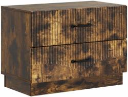 vidaXL Noptiera cu 2 sertare, stejar fumuriu, 62 x 34, 5 x 44, 5 cm (895240)