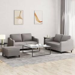 vidaXL Set de canapea cu perne, 3 piese, gri taupe, material textil GartenMobel Dekor (3201817) Canapea