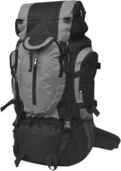 vidaXL Rucsac pentru drumetii XXL, 75 L, negru si gri GartenMobel Dekor (91106) Rucsac tura