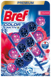 Bref Color Aktiv wc tisztító Flower, 3x50g