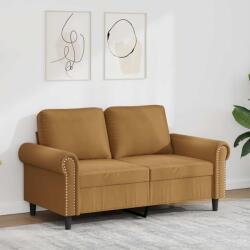 vidaXL Canapea cu 2 locuri, maro, 120 cm, catifea GartenMobel Dekor (359526) Canapea
