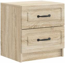 vidaXL Noptiera cu 2 sertare, stejar sonoma, 43 x 34, 5 x 44, 5 cm (895679)