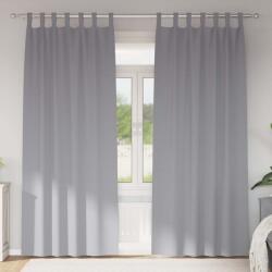vidaXL Perdele Opaque cu Inel 2 pcs Gri deschis 260 x 140 cm Poliester GartenMobel Dekor (4107567)