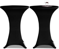 vidaXL Husa de masa cu picior Ø80 cm, 2 buc. , negru, elastic GartenMobel Dekor (241206)