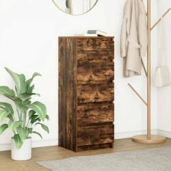 vidaXL Bufeta cu sertare Stejar afumat 37, 5x35x99 cm Lemn prelucrat GartenMobel Dekor (861764) Comoda