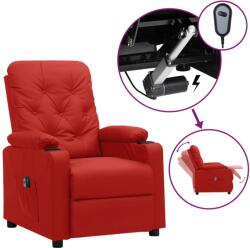 vidaXL Fotoliu rabatabil electric, rosu vin, piele ecologica GartenMobel Dekor (3098869)