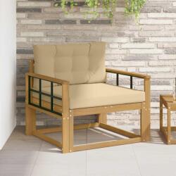 vidaXL Canapea Medie pentru Exterior Poliester Alb GartenMobel Dekor (3439022) Canapea