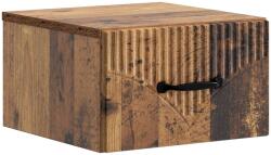 vidaXL Noptiera suspendata din lemn vechi, 34, 5 x 33 x 20 cm, cu sertar (898951)