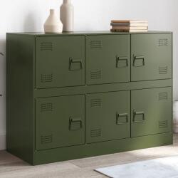 vidaXL Bufeta verde maslina 99x39x73 cm otel GartenMobel Dekor (841797) Comoda