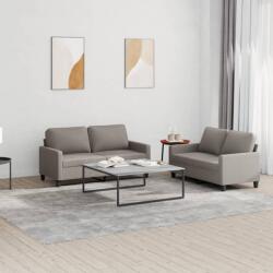 vidaXL Set de canapea cu perne, 2 piese, gri taupe, material textil GartenMobel Dekor (3201451) Canapea