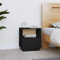 vidaXL Noptiera, negru, 40x34x45 cm, lemn masiv de pin GartenMobel Dekor (818303)