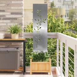 vidaXL Panou Decorativ de Gradina Argintiu 32 x 140 cm Otel inoxidabil GartenMobel Dekor (876256)