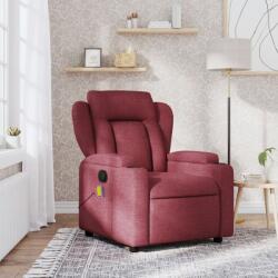 vidaXL Fotoliu de masaj rabatabil, rosu vin, material textil GartenMobel Dekor (372418)