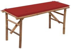 vidaXL Banca de gradina pliabila cu perna, 118 cm, bambus GartenMobel Dekor (3063855)