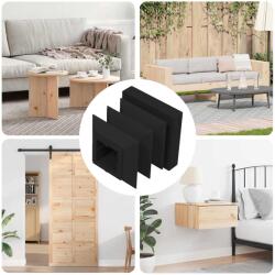 vidaXL Capete de închidere 12 pcs Negru 15 x 15 x 15 mm PP GartenMobel Dekor (864857)