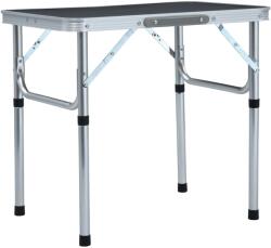 vidaXL Masa de camping pliabila, gri, 60 x 45 cm, aluminiu GartenMobel Dekor (48180)
