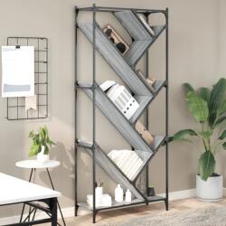 vidaXL Biblioteca, gri sonoma, 79x30x180 cm, lemn prelucrat/metal GartenMobel Dekor (845434) Biblioteca