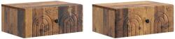 vidaXL Set 2 noptiere suspendate cu sertar, lemn vechi, 49 x 34, 5 x 20 cm (898122)