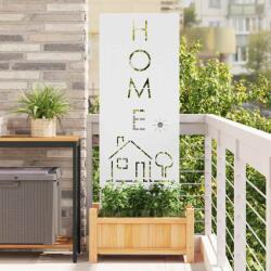 vidaXL Panou Decorativ de Gradina Alb 50 x 140 cm Otel laminat la rece GartenMobel Dekor (876337)