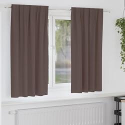 vidaXL Perdele Opaque cu Inel 2 pcs Maro închis 175 x 140 cm Poliester GartenMobel Dekor (4107444)