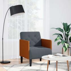 vidaXL Canapea fotoliu cu cotiere gri închis 55 cm catifea GartenMobel Dekor (4100596)