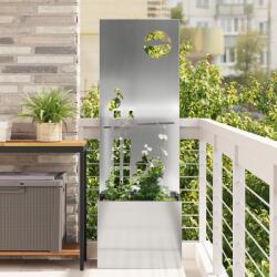 vidaXL Ghiveci de Gradina cu Panou Decorativ Argintiu 50 x 140 cm GartenMobel Dekor (876474)
