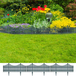 vidaXL Gard despartitor de peluza, 17 buc. , verde, 10 m GartenMobel Dekor (41229)