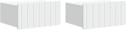 vidaXL Set 2 noptiere suspendate cu sertar, albe, 49 x 34, 5 x 24 cm (898276)