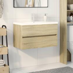 vidaXL Set mobilier de baie, 2 piese, ceramica si lemn prelucrat GartenMobel Dekor (3307659)