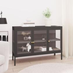 vidaXL Servanta, antracit, 105x35x70 cm, otel si sticla GartenMobel Dekor (336069) Comoda
