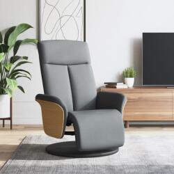 vidaXL Fotoliu rabatabil cu suport de picioare, gri deschis, textil GartenMobel Dekor (356521)