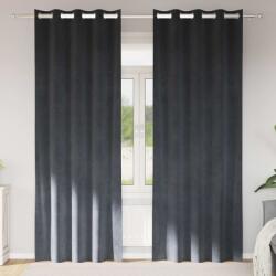 vidaXL Perdele opace 2 pcs Gri deschis 140 x 260 cm Catifea GartenMobel Dekor (4107257)