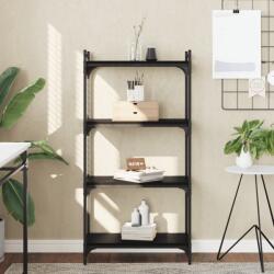vidaXL Biblioteca cu 4 niveluri, negru, 60x30x120 cm, lemn prelucrat GartenMobel Dekor (837652) Biblioteca