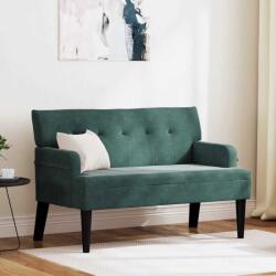vidaXL Banca Chesterfield Verde închis 112 x 65.5 x 75 cm Catifea GartenMobel Dekor (42019288)