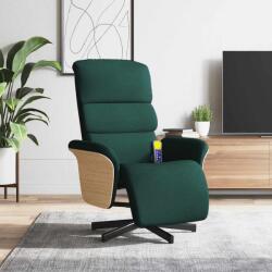 vidaXL Fotoliu masaj rabatabil cu suport picioare verde închis textil GartenMobel Dekor (356617)