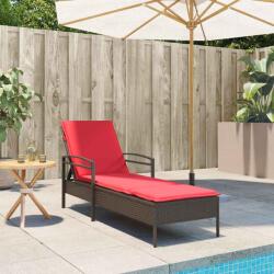 vidaXL Sezlong | cu perna 1-persoana Maro 63 x 200 x 81 cm poliratan GartenMobel Dekor (368306)